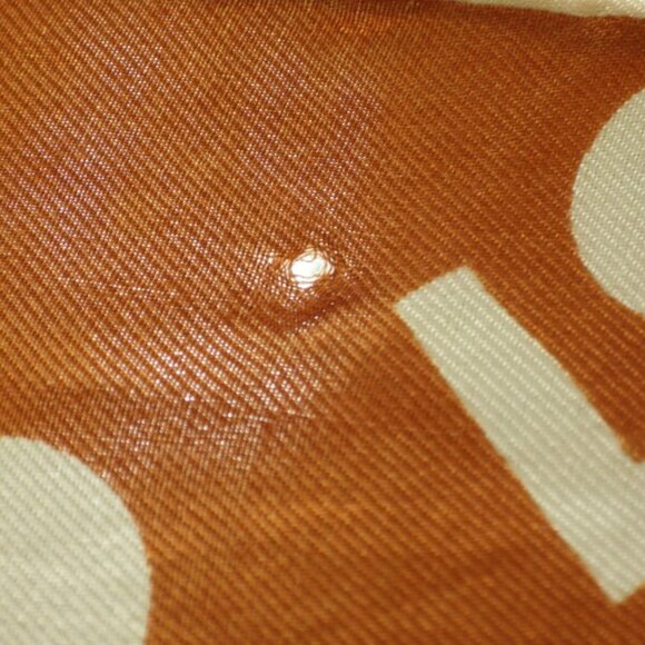 1970s Vintage Frimmel Silk Scarf by Geoffrey Howard Bell Bottoms Brown White - Picture 10 of 10